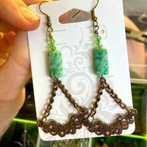 Genuine gemstone earring